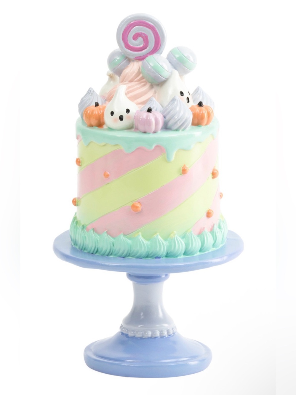 Sweet Treats Ghost Cake on Cake Stand Statue - NIB